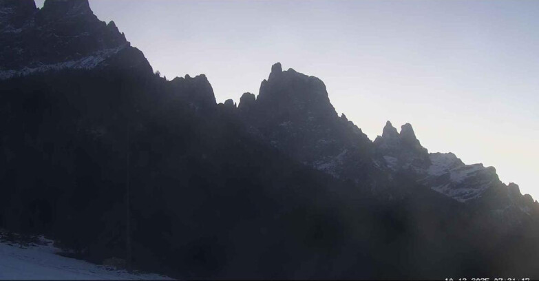 Webcam Сан-Мартино-ди-Кастроцца - Пассо-Ролле - Le Pale di San Martino