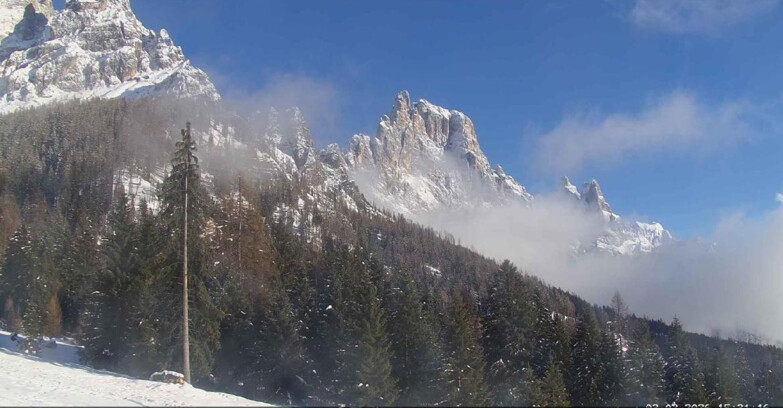 Webcam Сан-Мартино-ди-Кастроцца - Пассо-Ролле - Le Pale di San Martino
