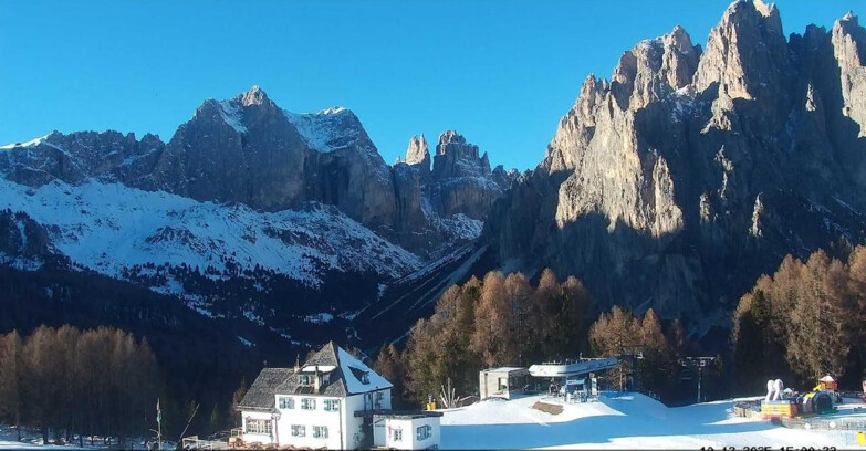 Webcam Vigo di Fassa-Pera-Ciampedìe - Vigo - Torri del Vajolet