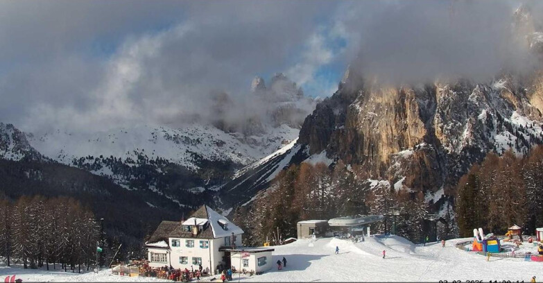 Webcam Vigo di Fassa-Pera-Ciampedìe - Vigo - Torri del Vajolet