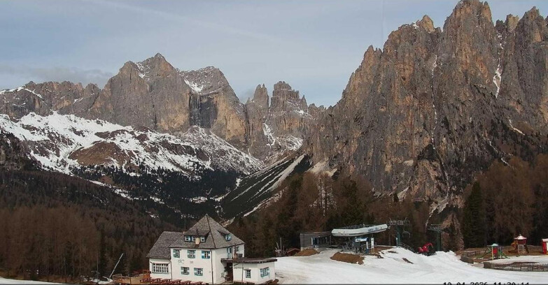 Webcam Vigo di Fassa-Pera-Ciampedìe - Vigo - Torri del Vajolet