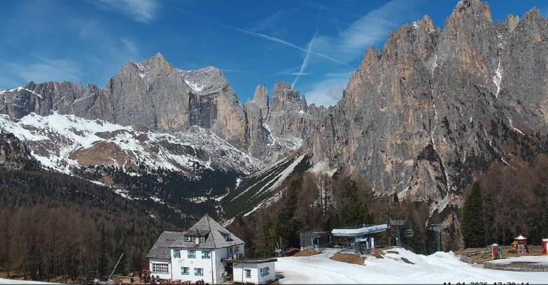 Webcam Vigo di Fassa-Pera-Ciampedìe - Vigo - Torri del Vajolet