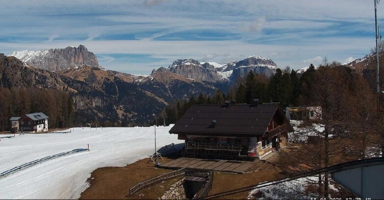 Webcam Vigo di Fassa-Pera-Ciampedìe - Vigo - Sassolungo und Pordoi